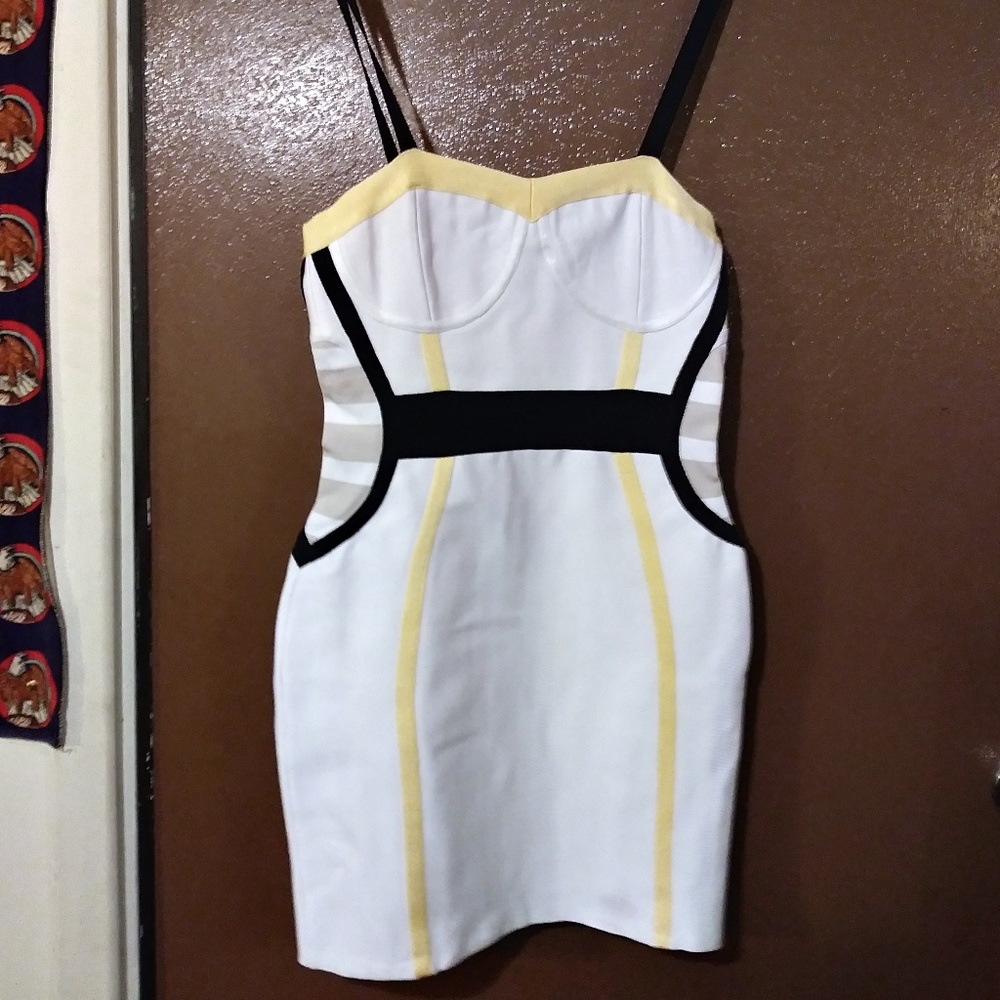 nwot bustier lemon bandage dress